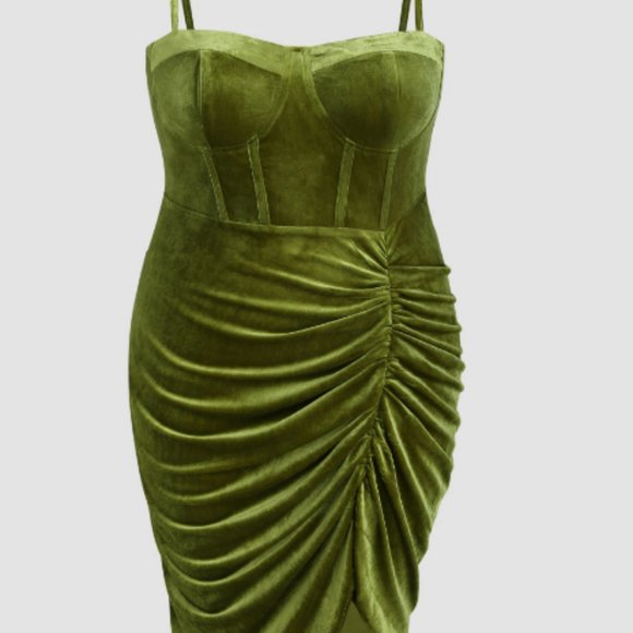 Cider Dresses & Skirts - Green Velvet Dress